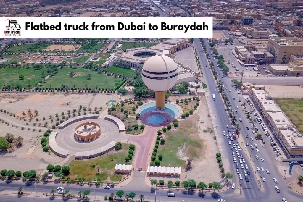 Flatbed truck from Dubai to Buraydah