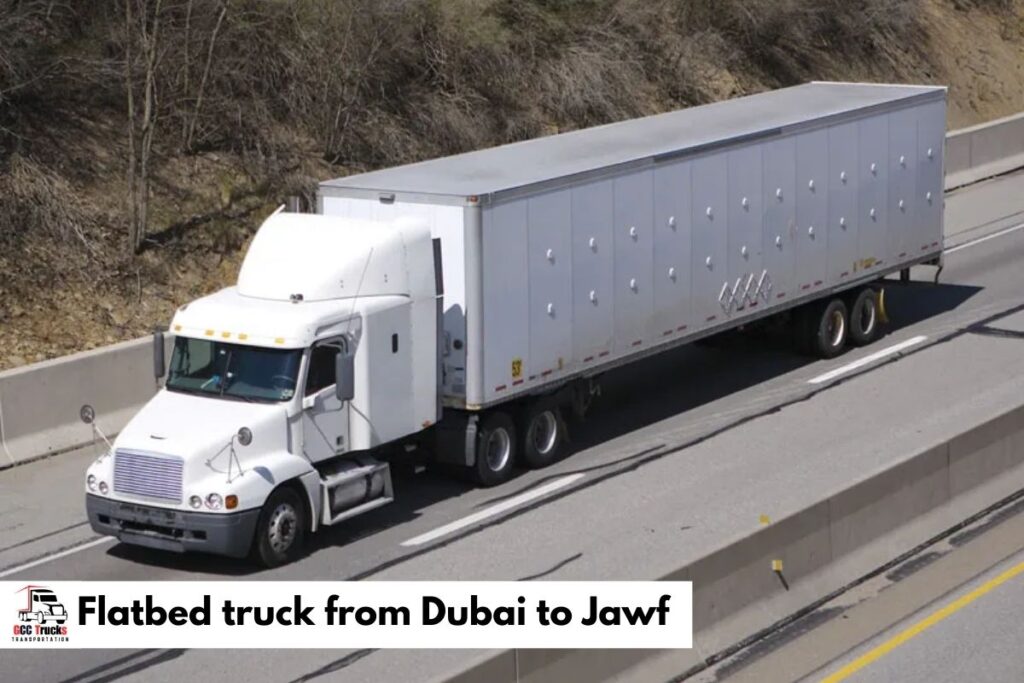 Flatbed truck from Dubai to Jawf