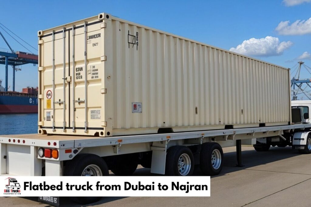 Flatbed truck from Dubai to Najran