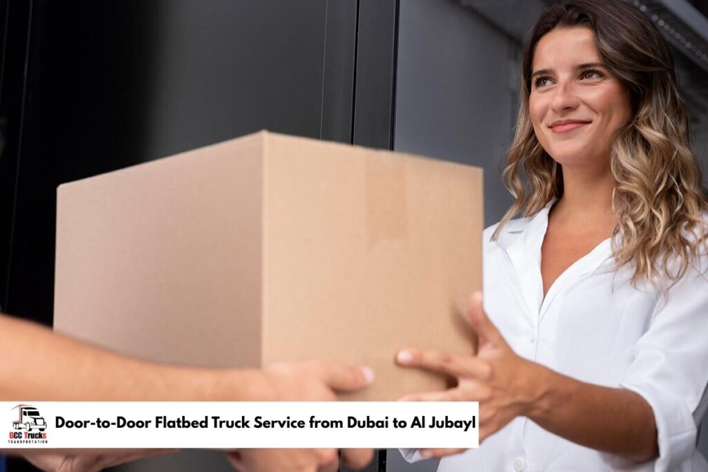 Door-to-Door Flatbed Truck Service from Dubai to Al Jubayl​