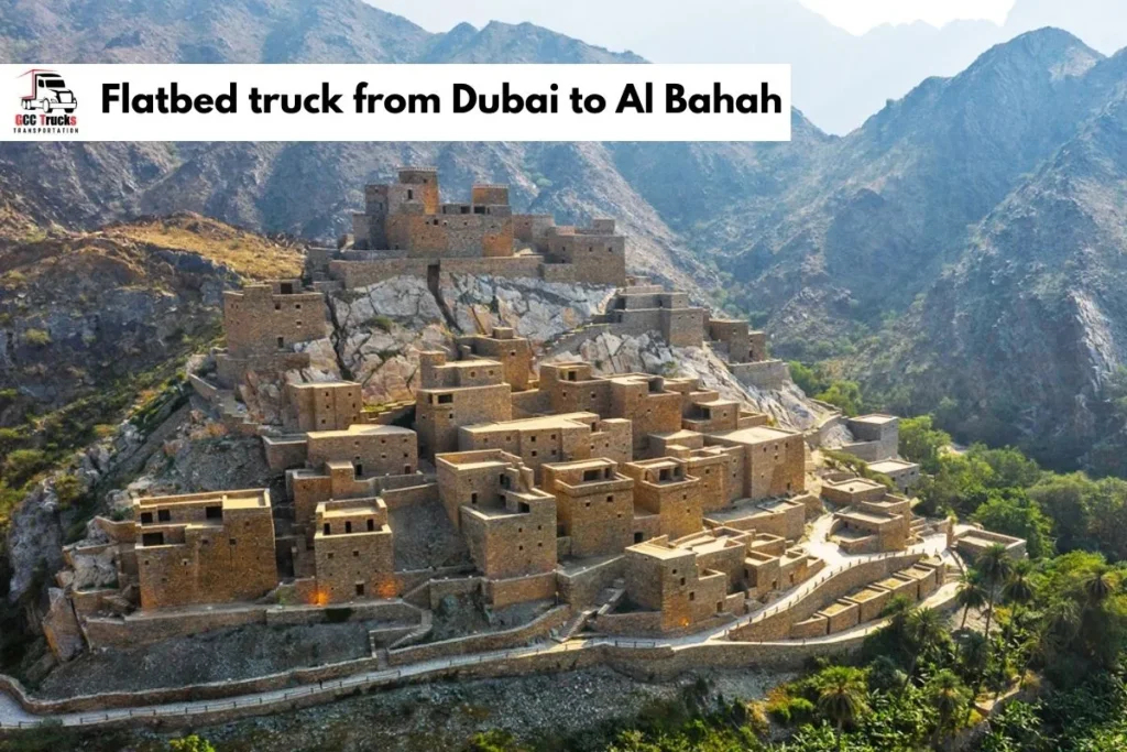 Flatbed truck from Dubai to Al Bahah