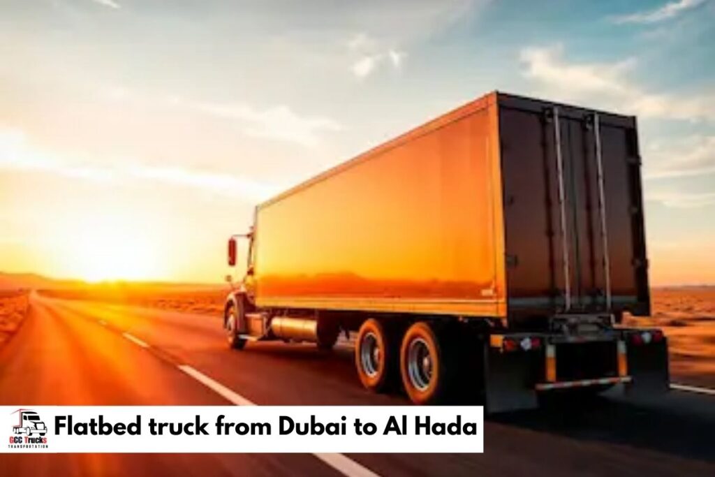 Flatbed truck from Dubai to Al Hada