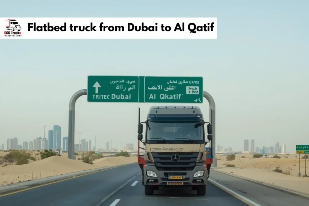 Flatbed truck from Dubai to Al Qatif