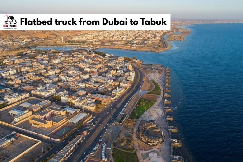 Flatbed truck from Dubai to Tabuk
