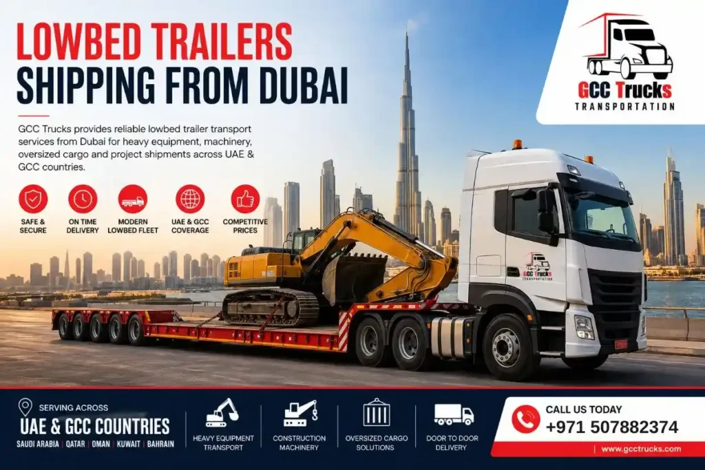 Lowbed Trailers Shipping from Dubai