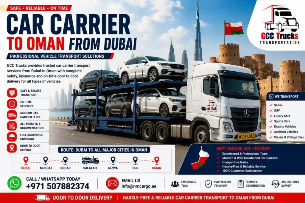 Car Carrier to Oman from Dubai
