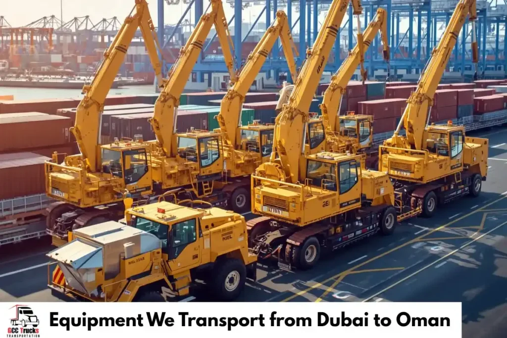 Equipment We Transport from Dubai to Oman