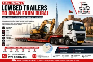 Full Down Lowbed Trailers to Oman from Dubai