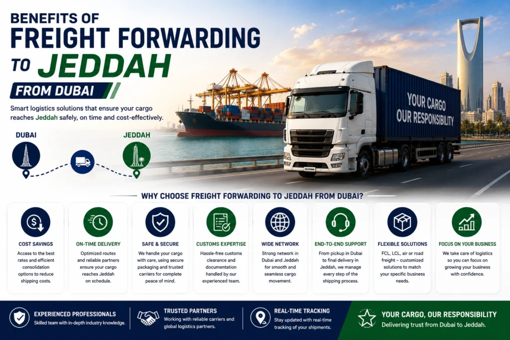 Benefits of Freight Forwarding to Jeddah from Dubai