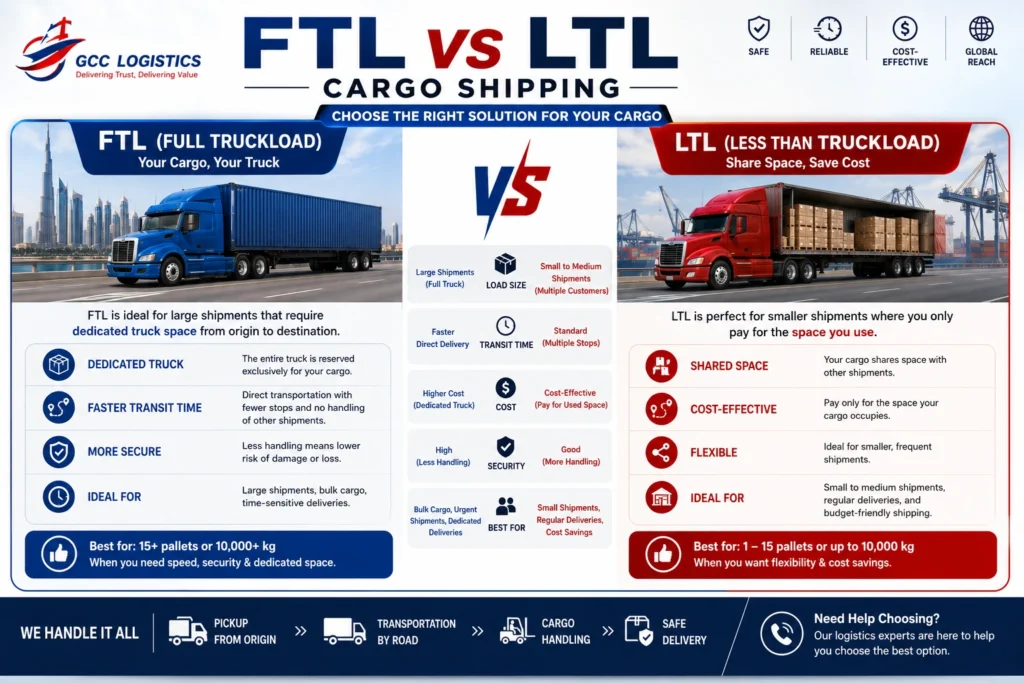 FTL vs LTL Cargo Shipping