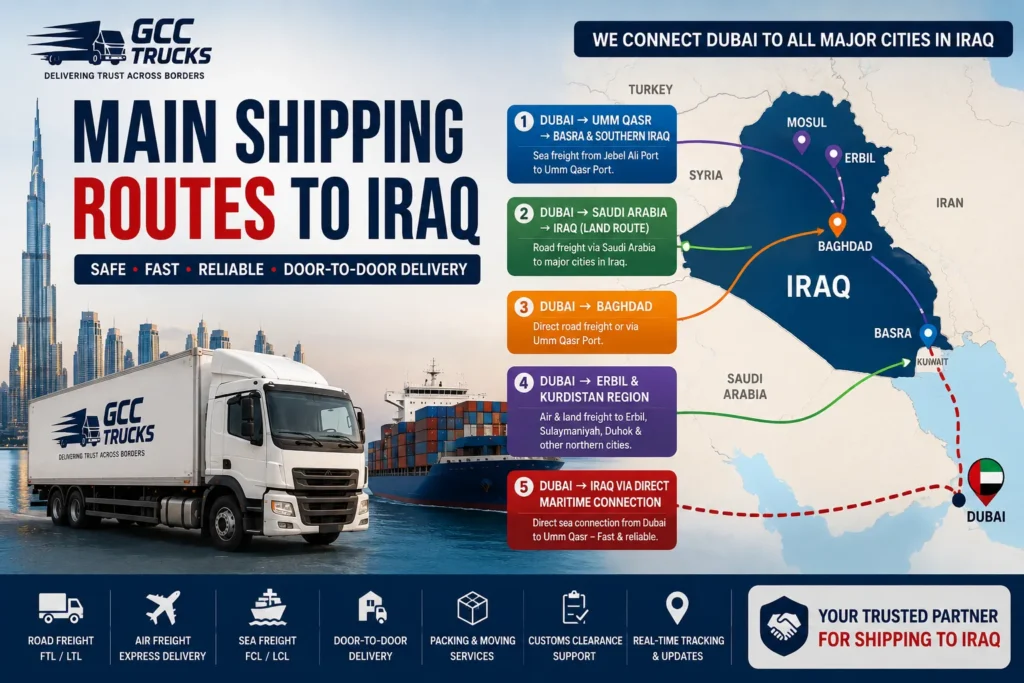 Best Shipping to Iraq From Dubai
